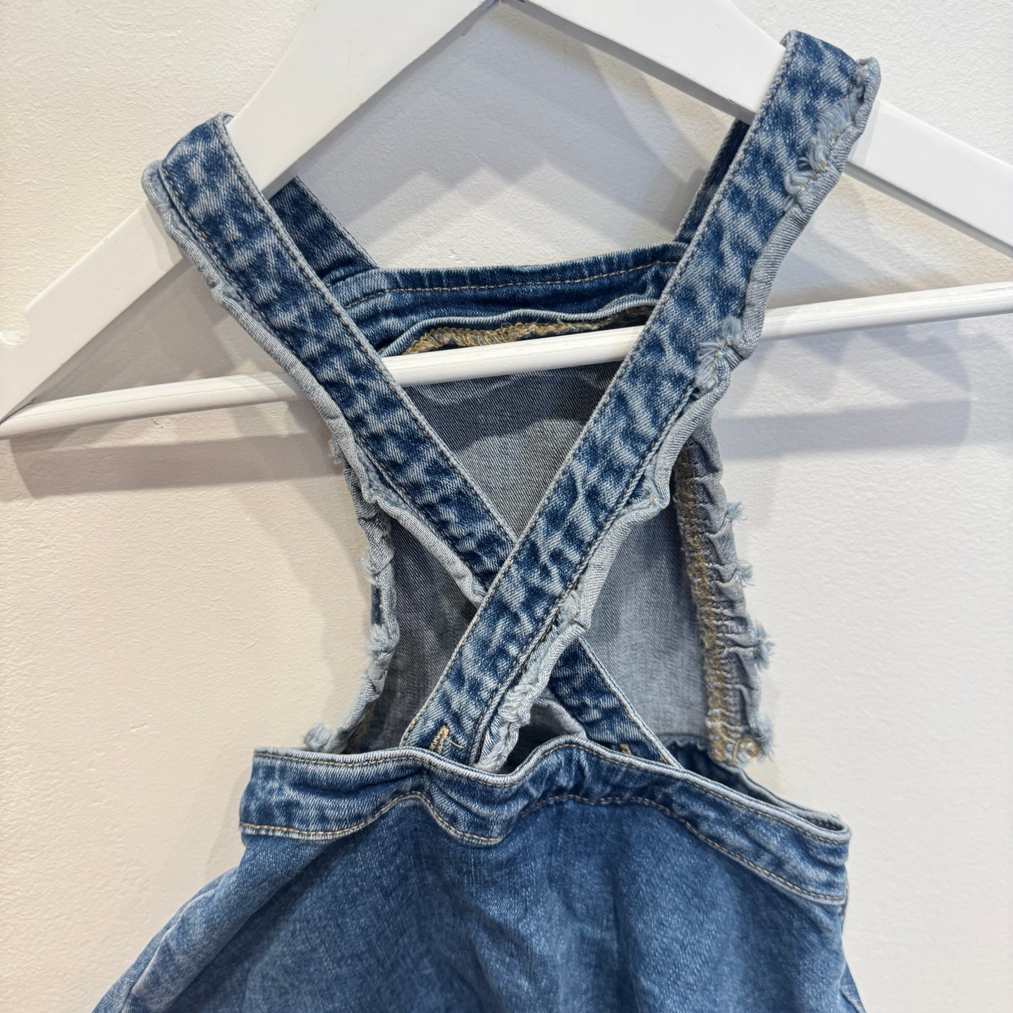 SEED Denim Crossback Pinafore, 3