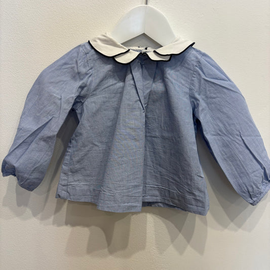 JACADI peter pan collar top, size 18m