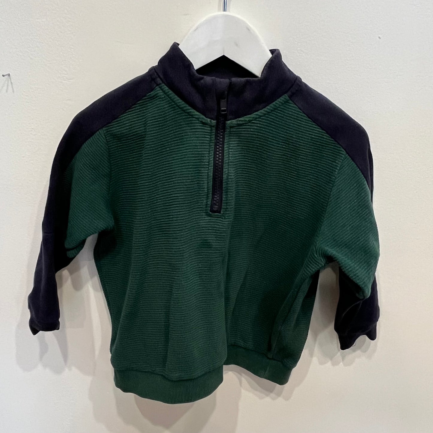 SEED Green & Navy jumper, size 4