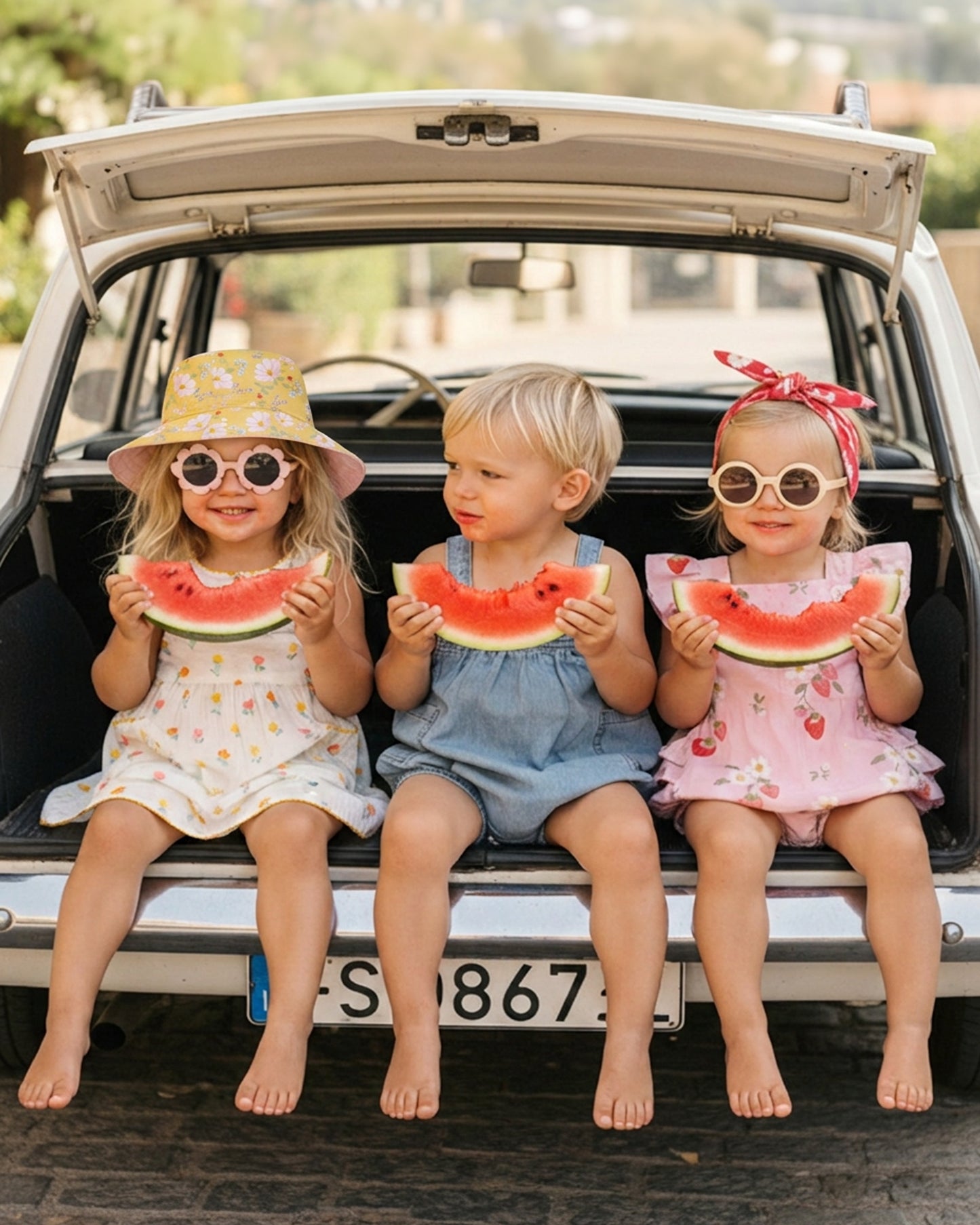Arcadia Baby Romper, Strawberry Fields