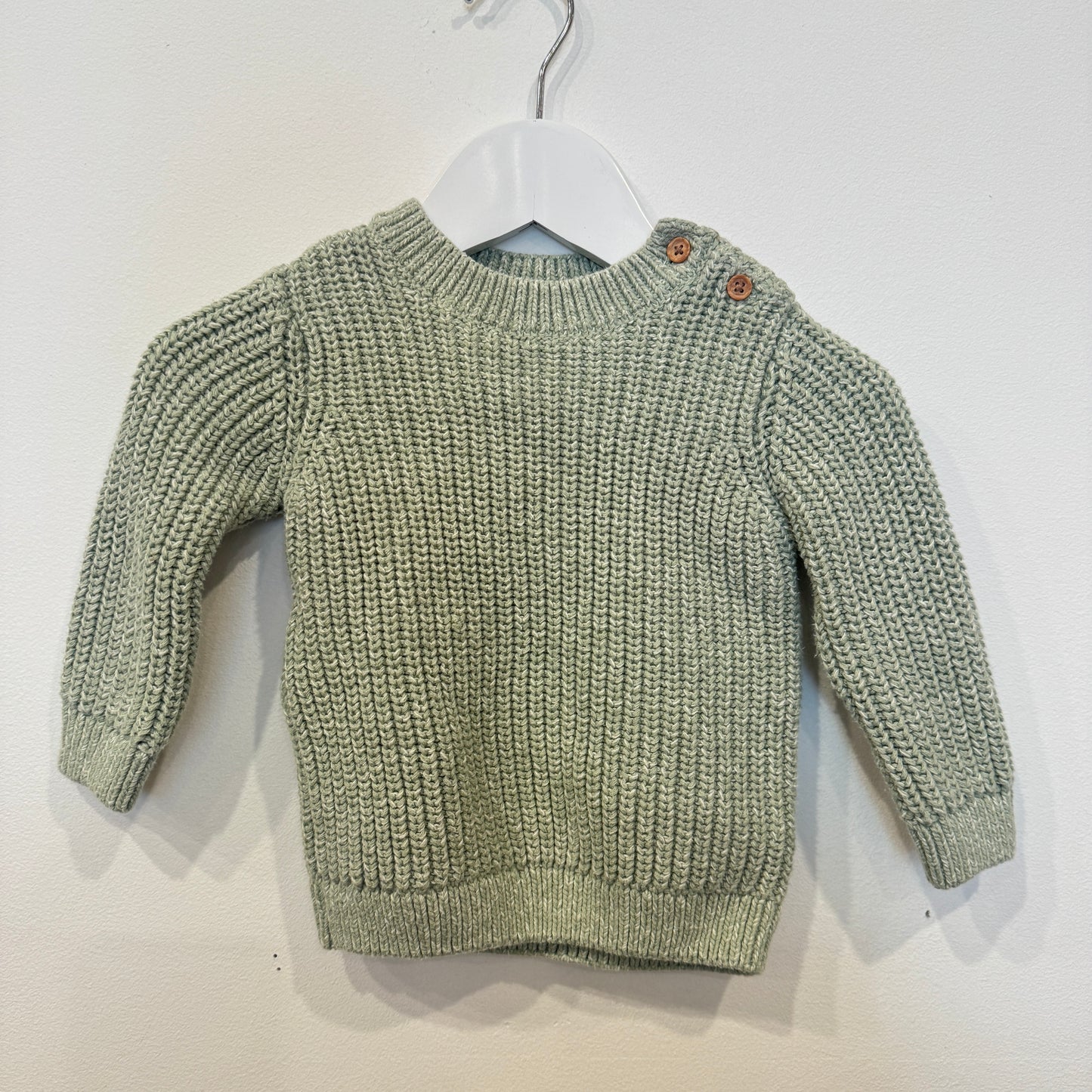 TARGET green knit jumper, 3-6m