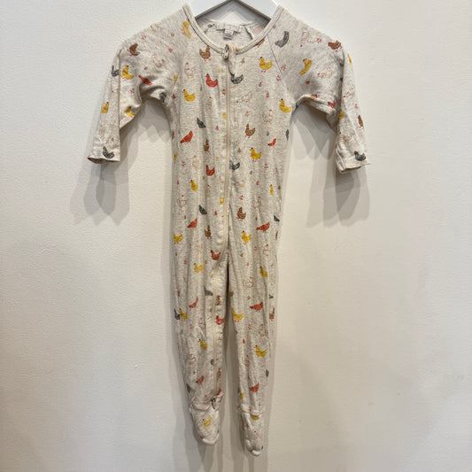 PURE BABY Chicken Zipsuit, 6-12m