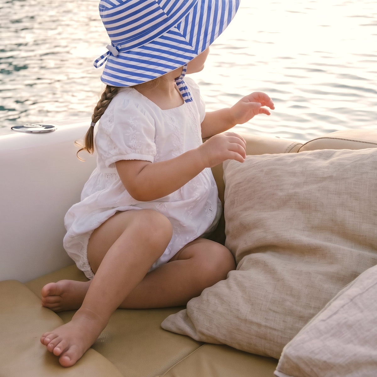 Florence Baby Romper, Vanilla