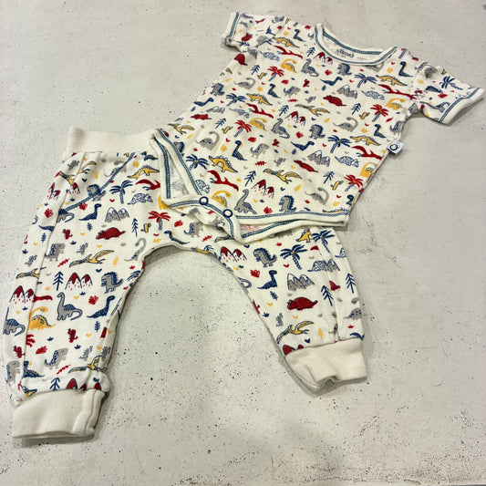 LAMINO Dino Onesie+Pant, 0-3m