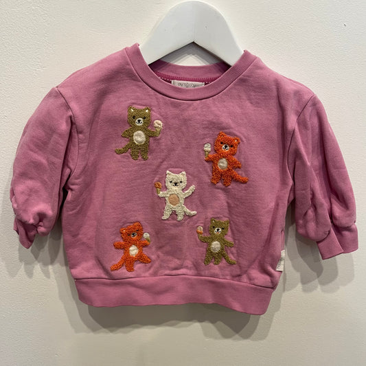 PUREBABY kitten jumper, size 6-12m