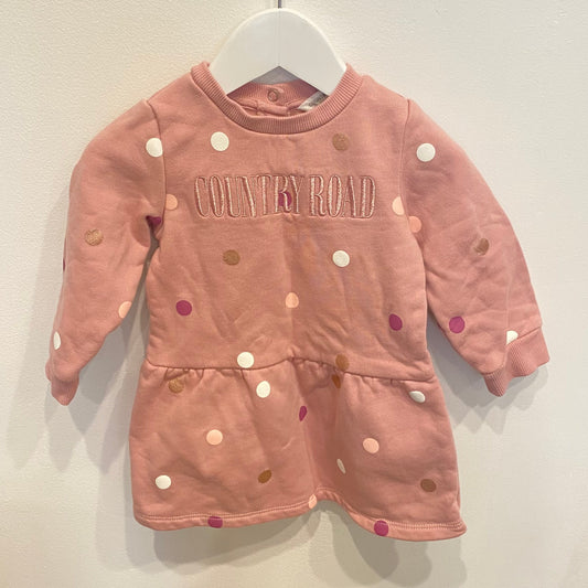 COUNTRY ROAD Pink Spotty Dress, size 12-18m