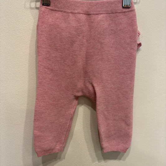 PUREBABY pink leggings, size 3-6m