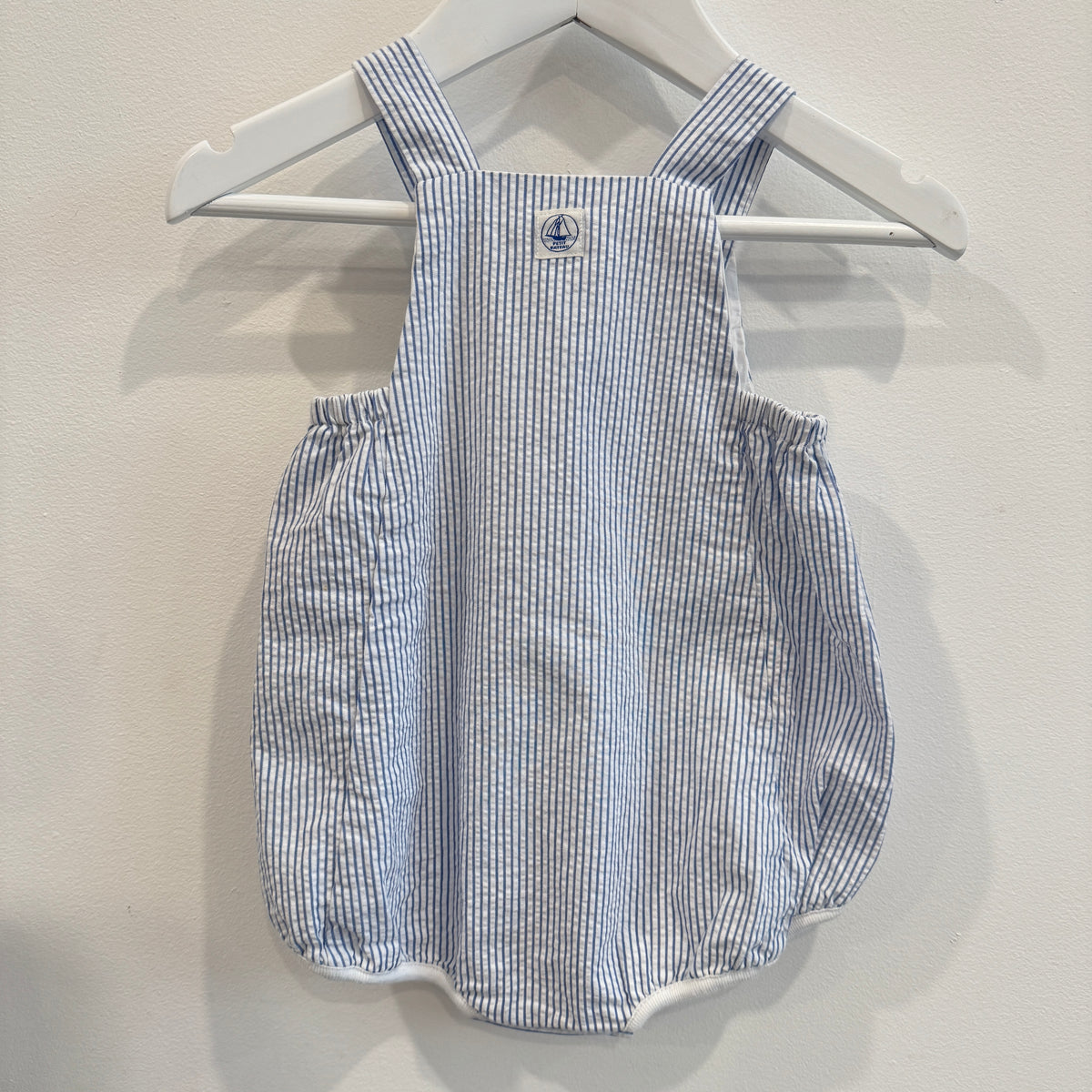 PETIT BATEAU Striped Romper, 6m