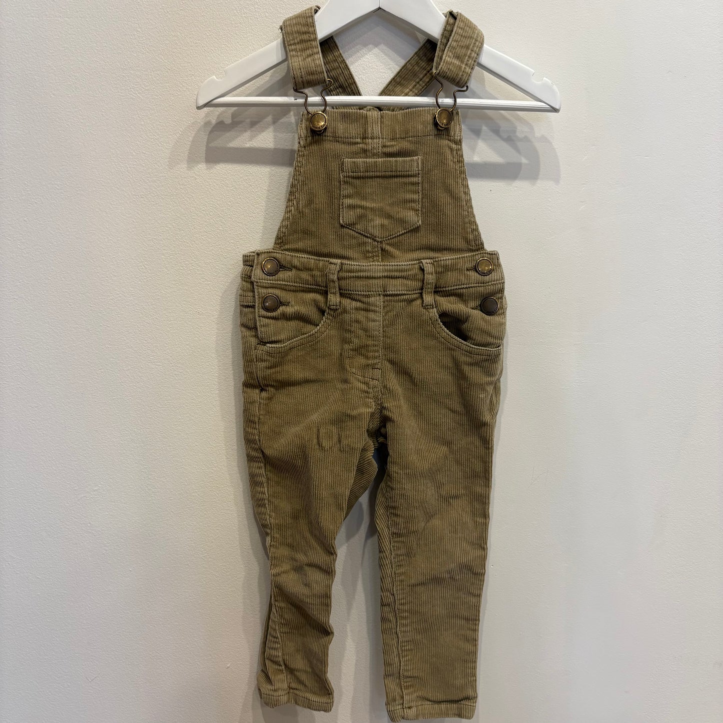 JAMIE KAY olive cord overalls, size 2