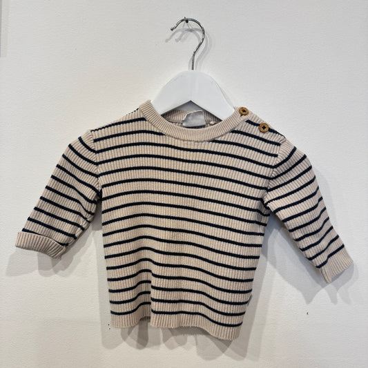JACK + MILLY Cotton stripe jumper, 3-6m
