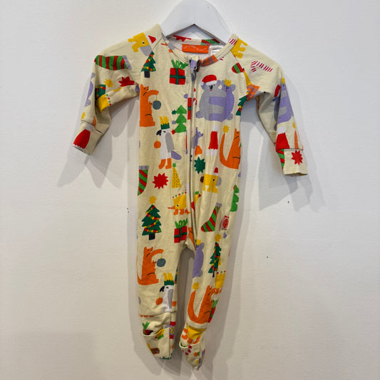 HALCYON NIGHTS Christmas zip suit, 3-6m