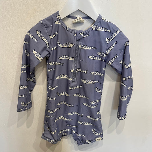NATURE BABY blue fish swimsuit, size 3