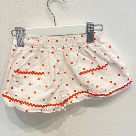 SEED White/Red Polka Dot Shorts, size 3
