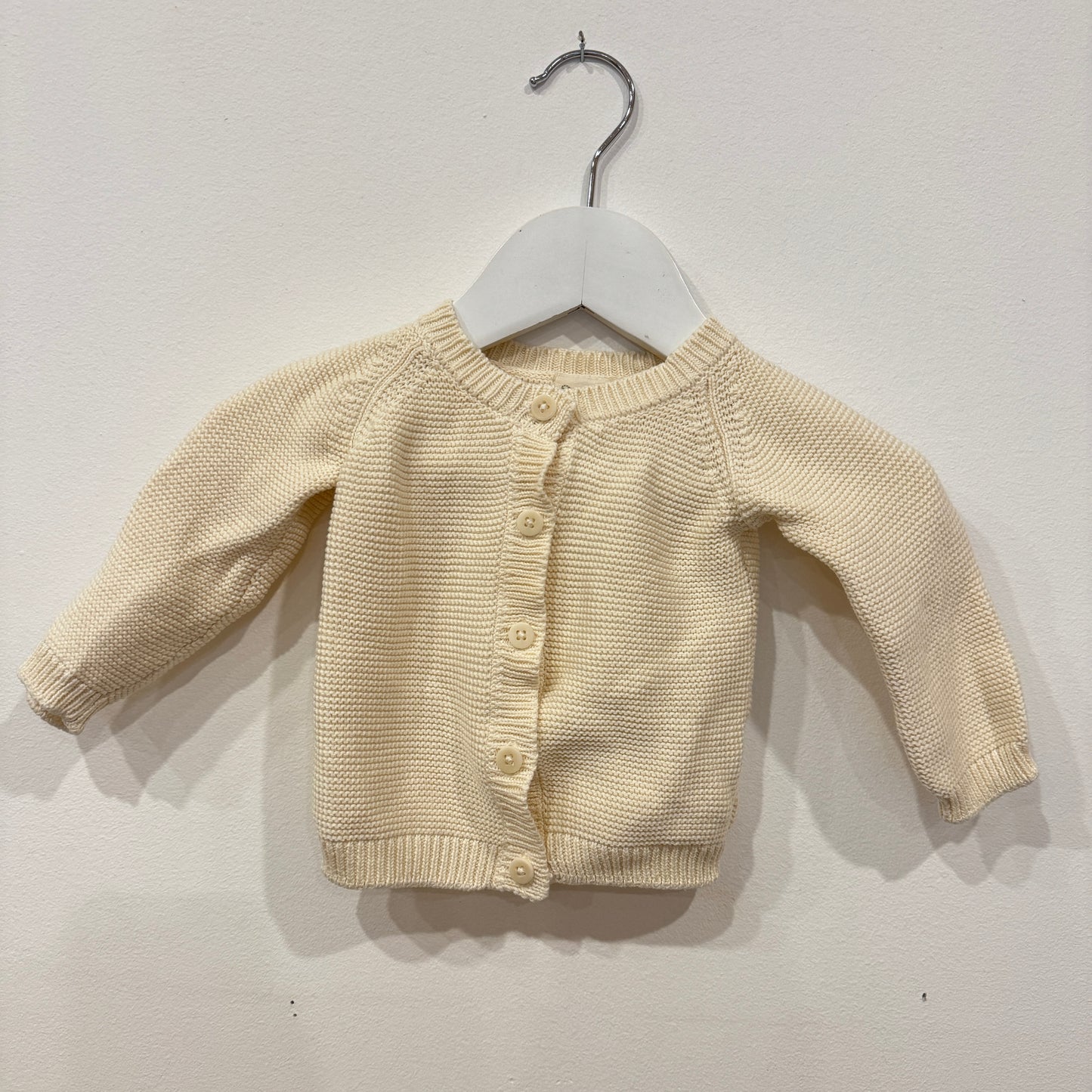 NATURE BABY Cream Knit Cardi, 0-3m