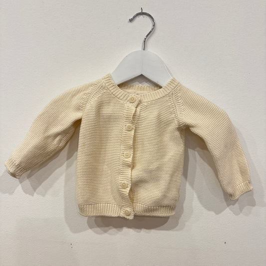 NATURE BABY Cream Knit Cardi, 0-3m