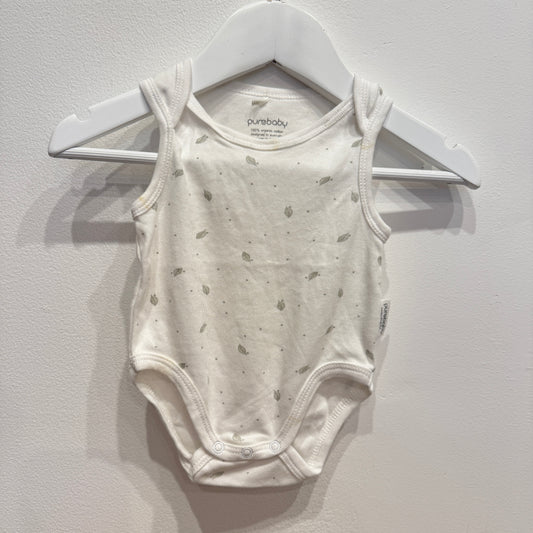 PURE BABY Leaf Singlesuit, 0-3m