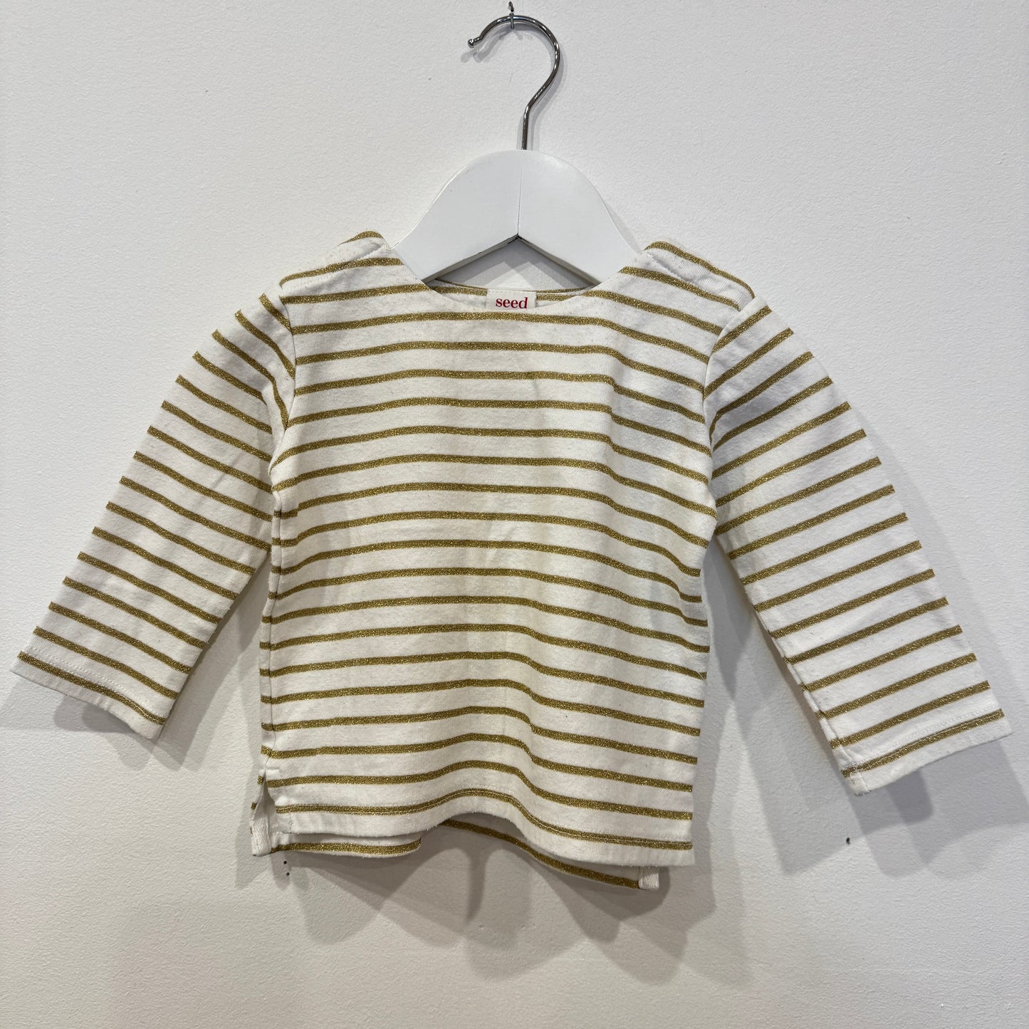 SEED Gold stripe L/S, 6-12m