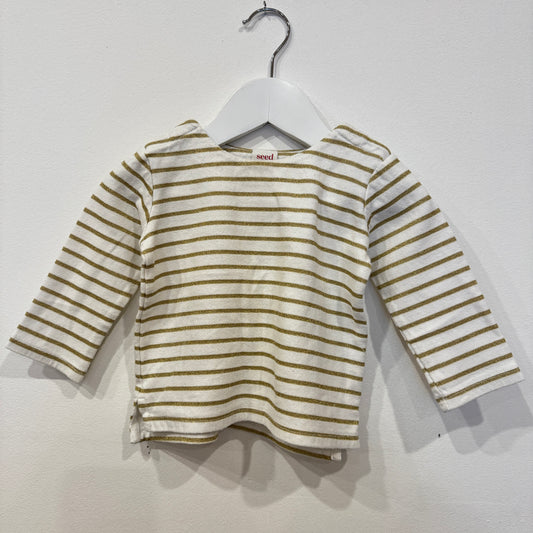SEED Gold stripe L/S, 6-12m
