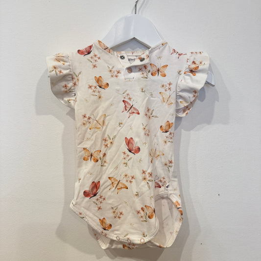 SNUGGLEHUNNY Butterfly S/S Bodysuit, 6-12m
