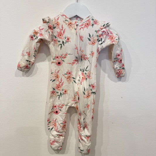 SNUGGLE HUNNY Floral Onesie, 0-3m