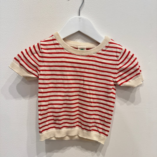 NATURE BABY Red Stripe Knitted Tee, 1y