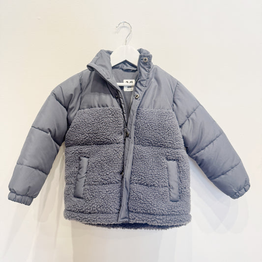 Cotton On Kids Sherpa Puffer Jacket, Size 3-4