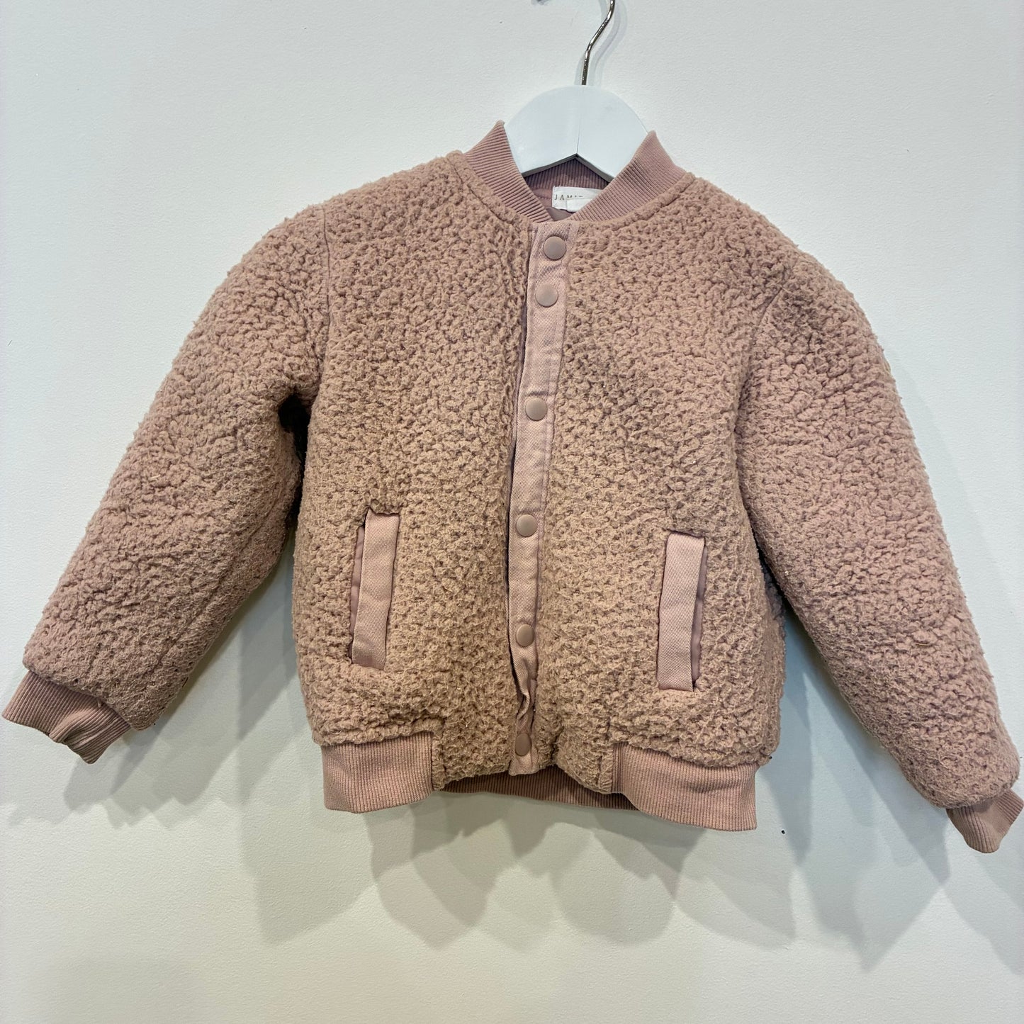 JAMIE KAY Pink Boucle Bomber