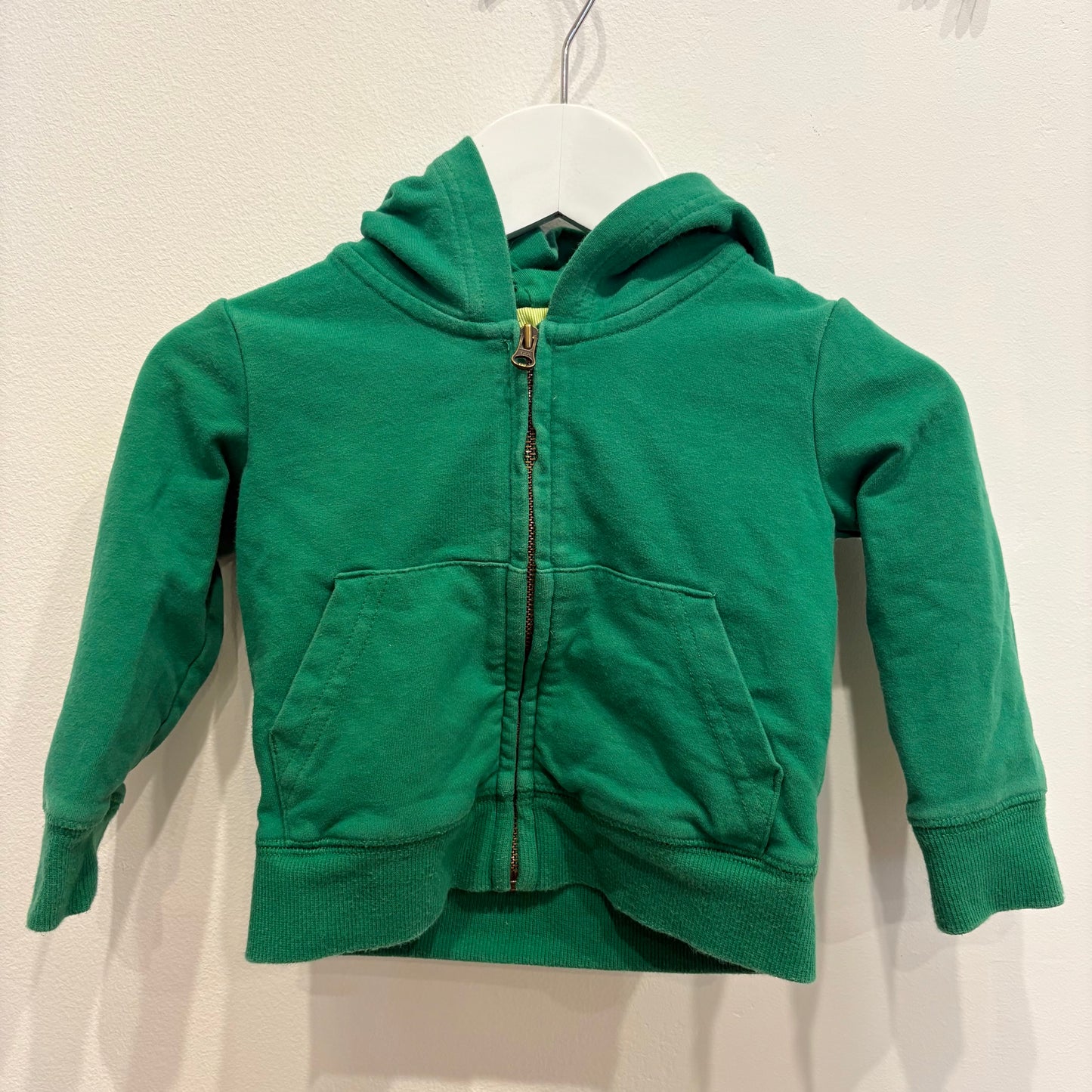Primary Green Hood Jumper, size 6-12m