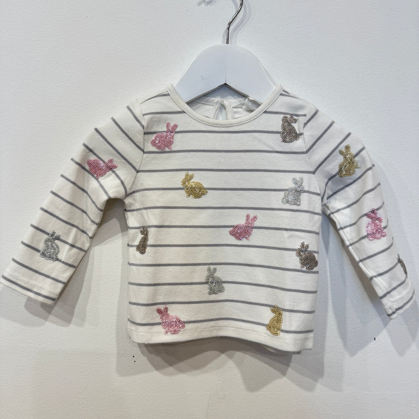 COUNTRY ROAD L/S bunny top, 6-12m