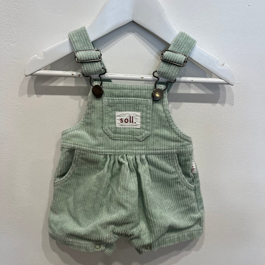 Soll sage cord overalls, size 0-3m