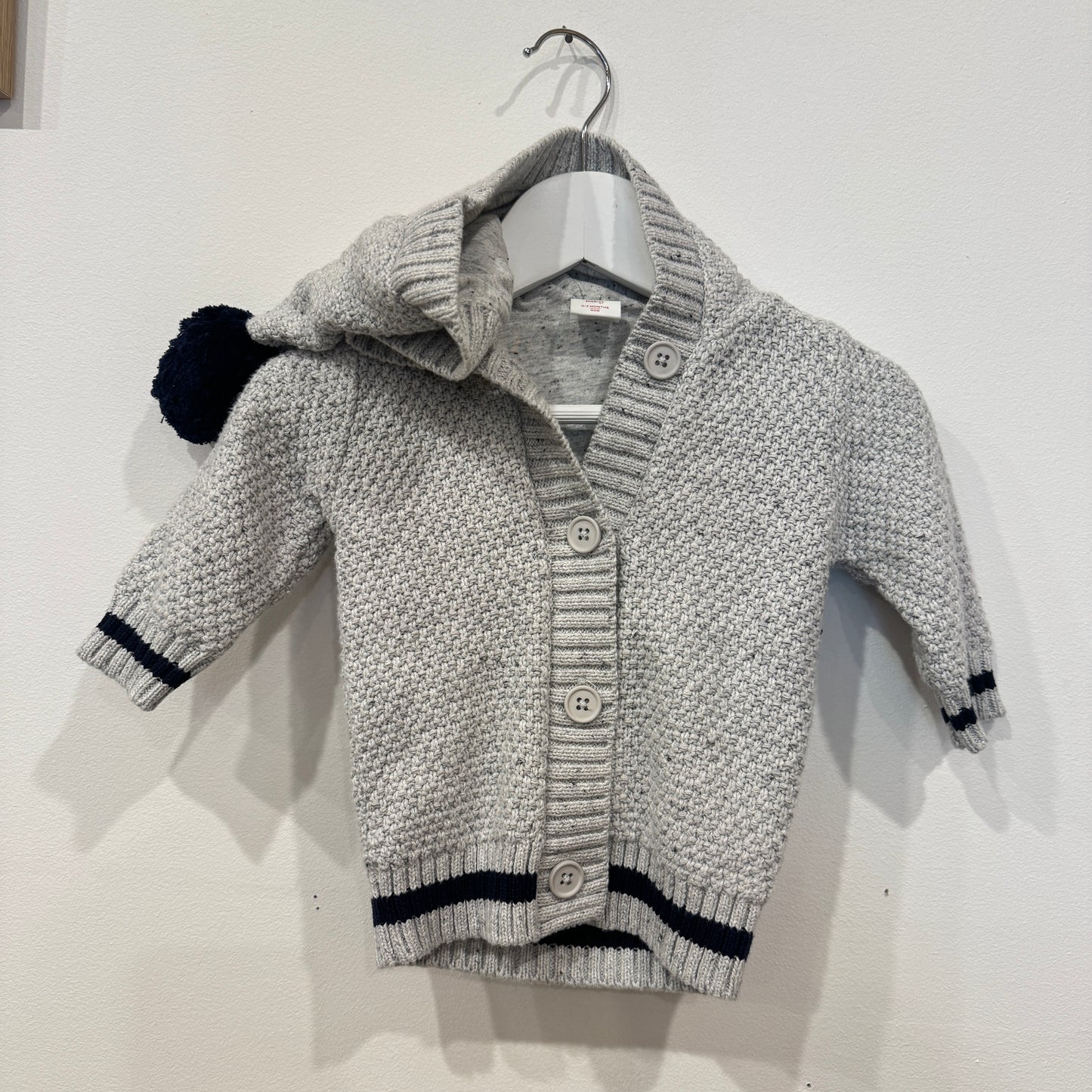 SEED grey knit cardi , 0-3m