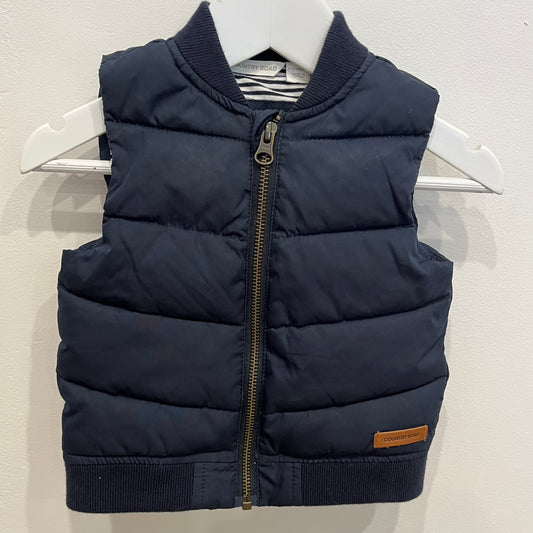 COUNTRY ROAD Quilted Zip Vest, size 6-12m