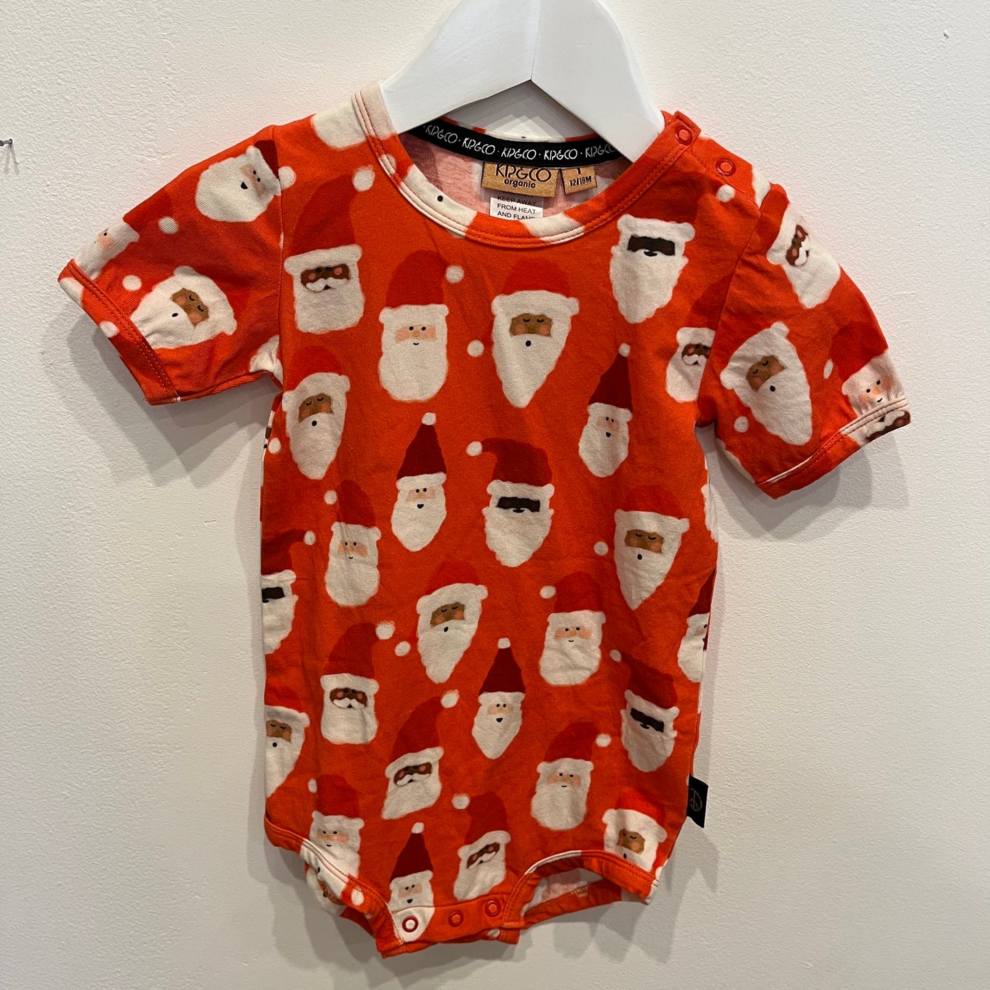 KIP+CO Santa Romper, size 12-18m