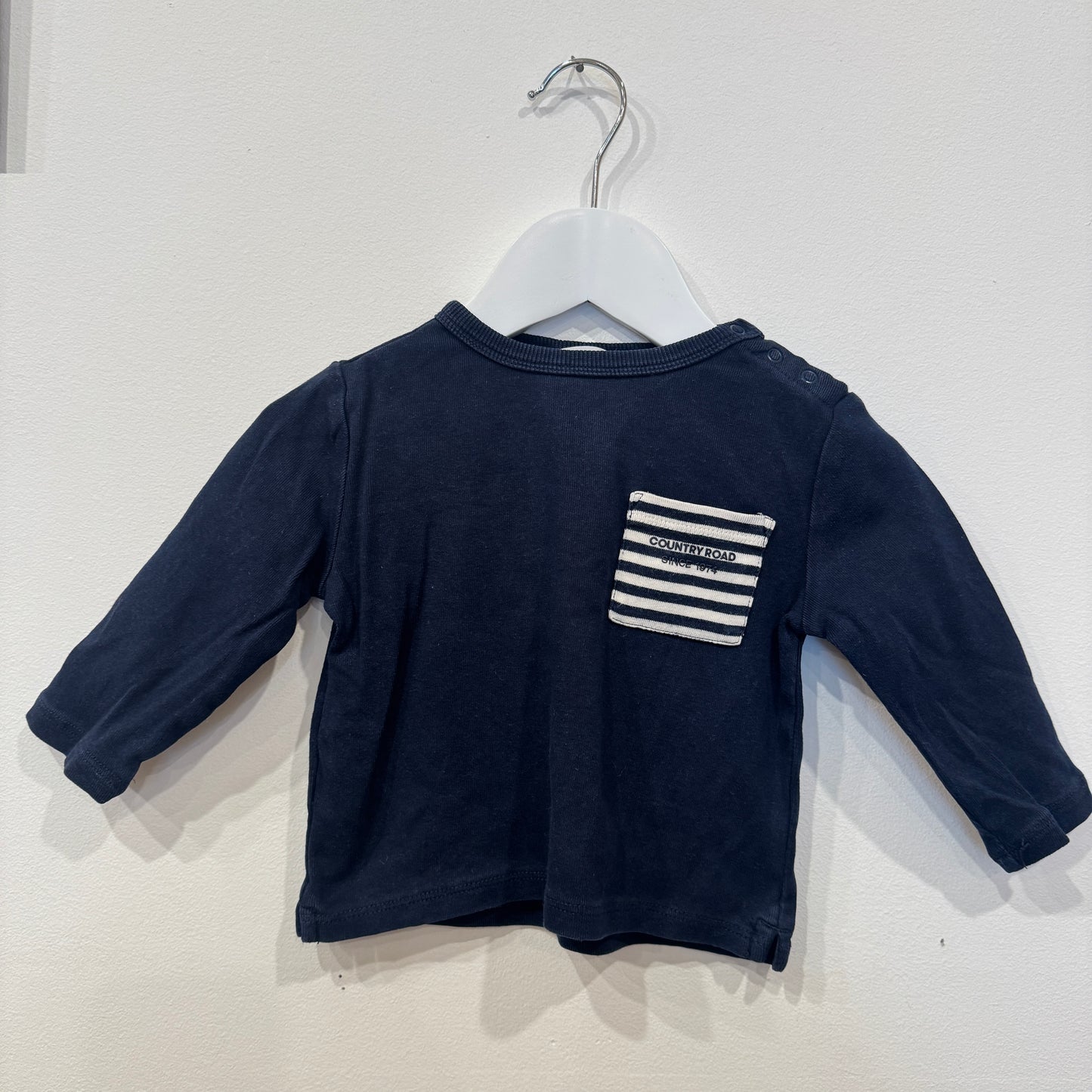 COUNTRY ROAD Navy L/S top, 6-12m