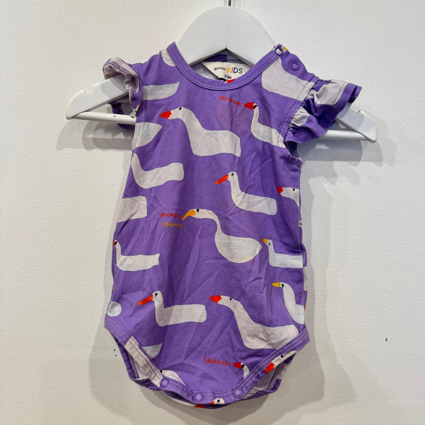 GORMAN Ducks onesie, 0-3m