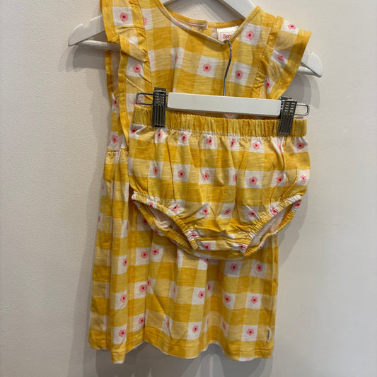 SPROUT yellow dress & bloomers, size 2