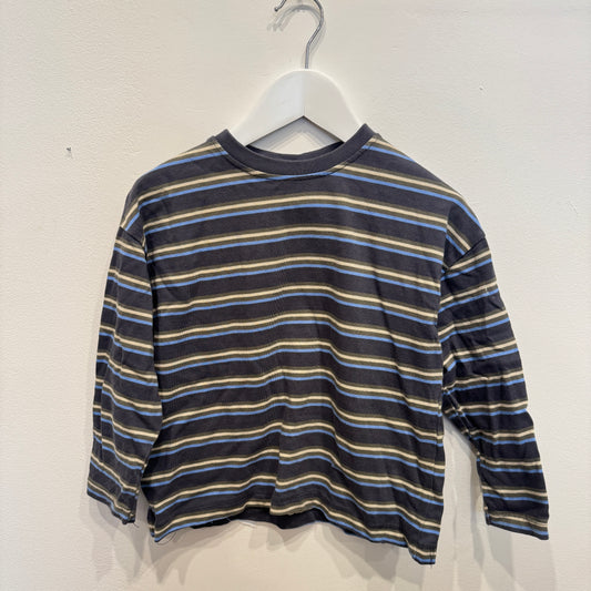 ZARA Charcoal Stripe LS Tee, 5