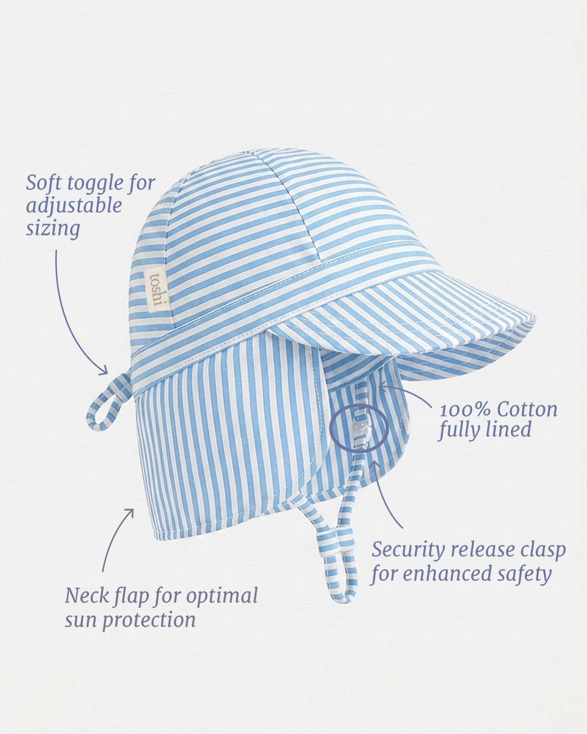 Mini Flap Cap, Sea