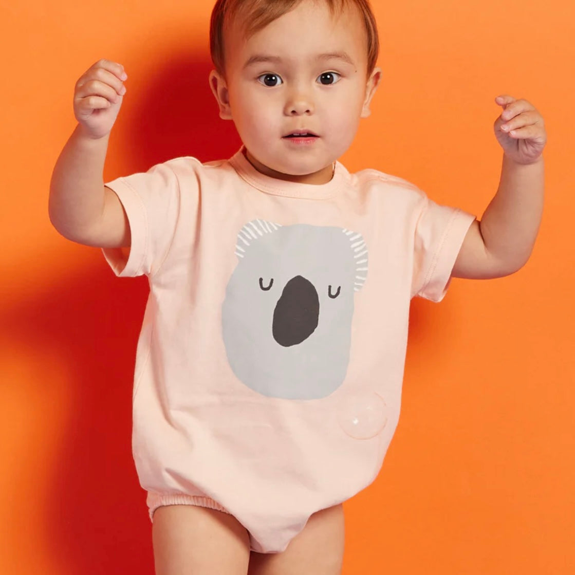 Koala Kids Bodysuit, Peach