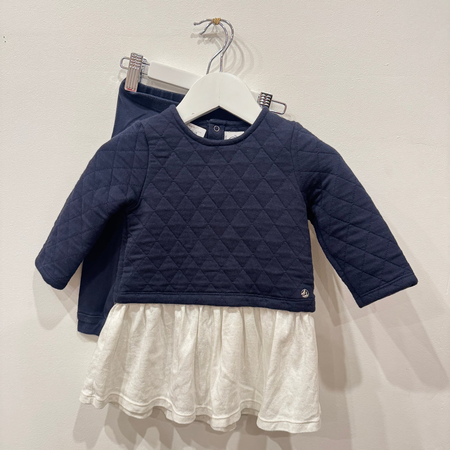 PETITE BATEAU Jumper Dress & legging set, 12m