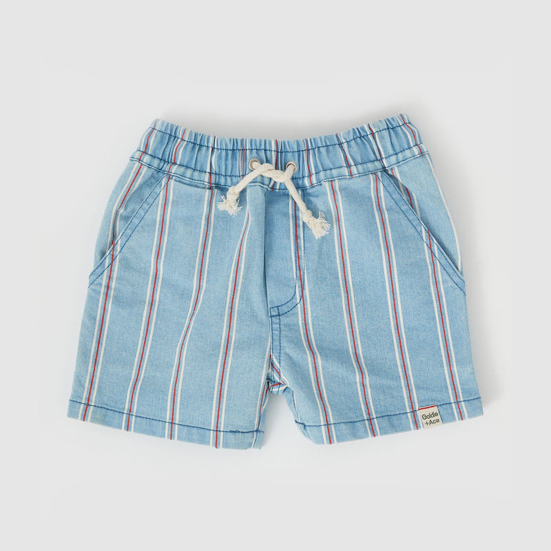 Noah Denim Short, Classic Stripe