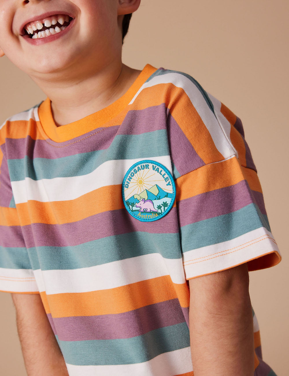 Dino Valley Nostalgia Stripe T-Shirt