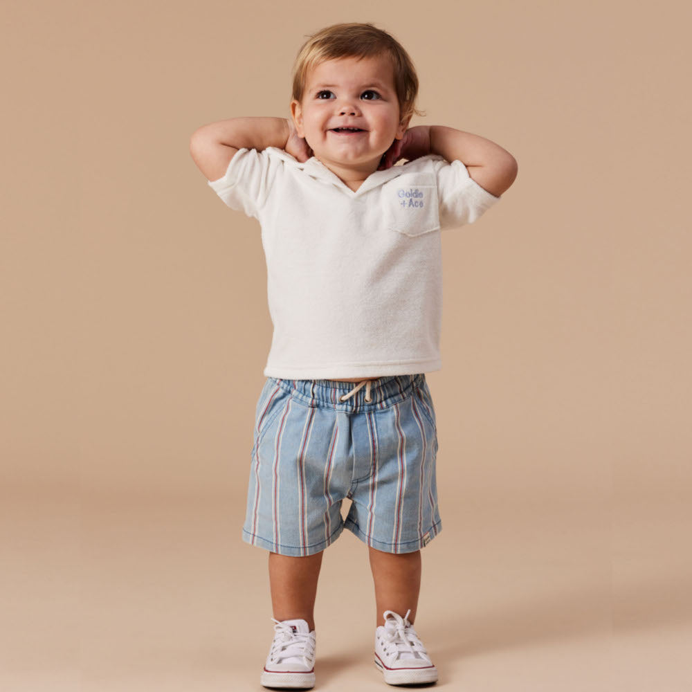 Noah Denim Short, Classic Stripe