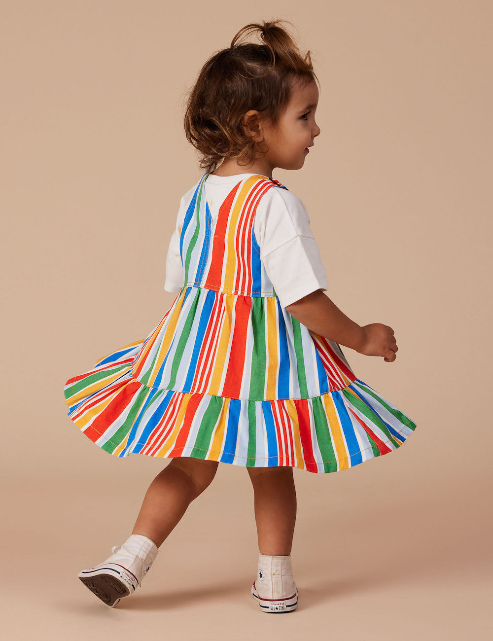 Tully Tiered Pinafore, Land Down Under Stripe