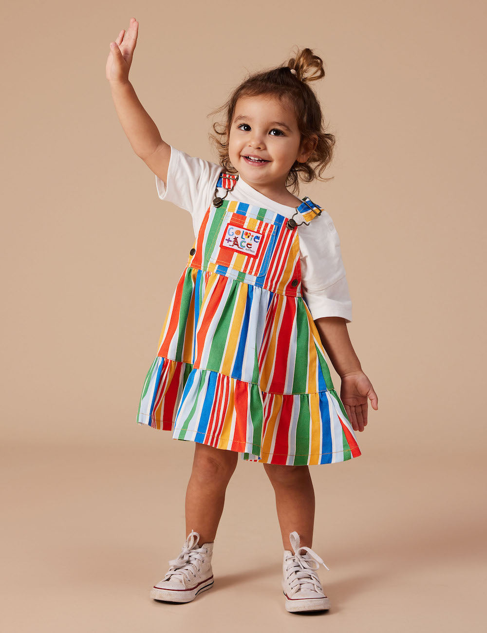 Tully Tiered Pinafore, Land Down Under Stripe