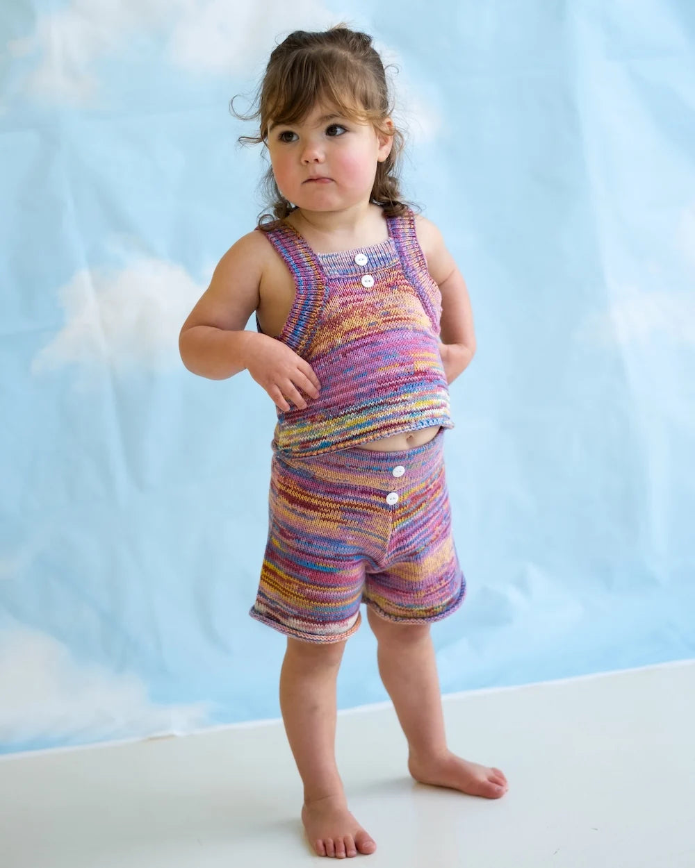 Knitted Shorts, Rainbow