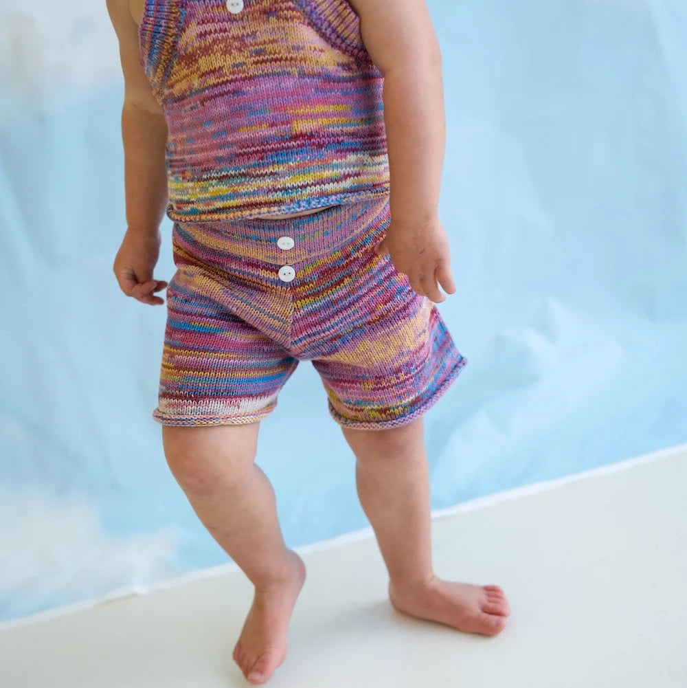 Knitted Shorts, Rainbow