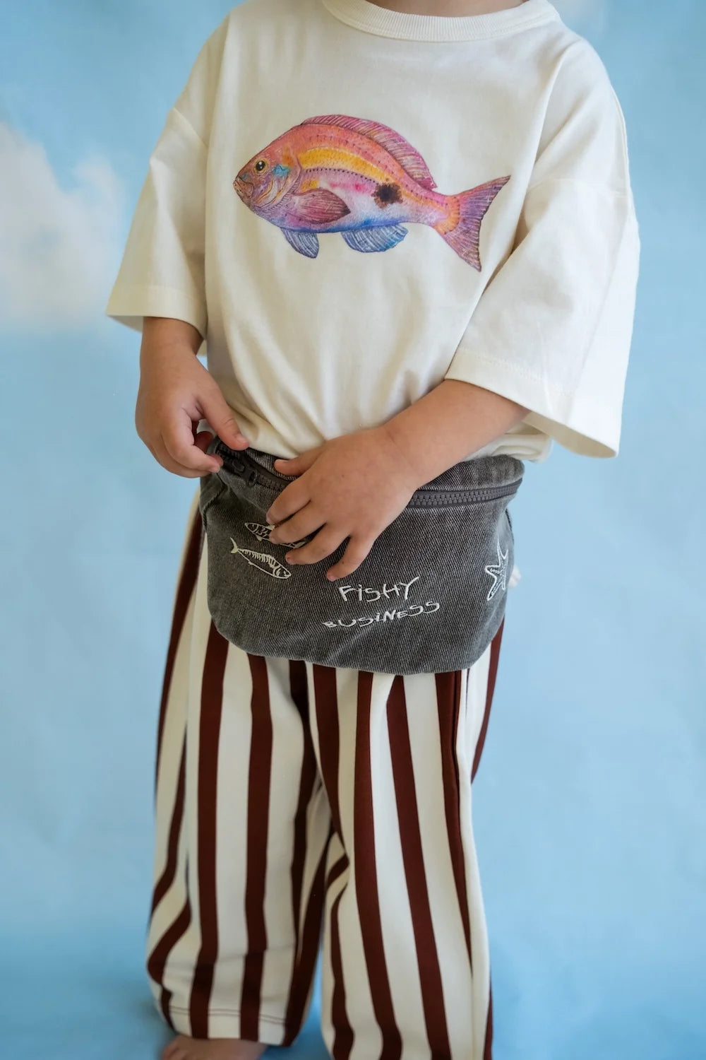 Organic French Terry Striped Pants