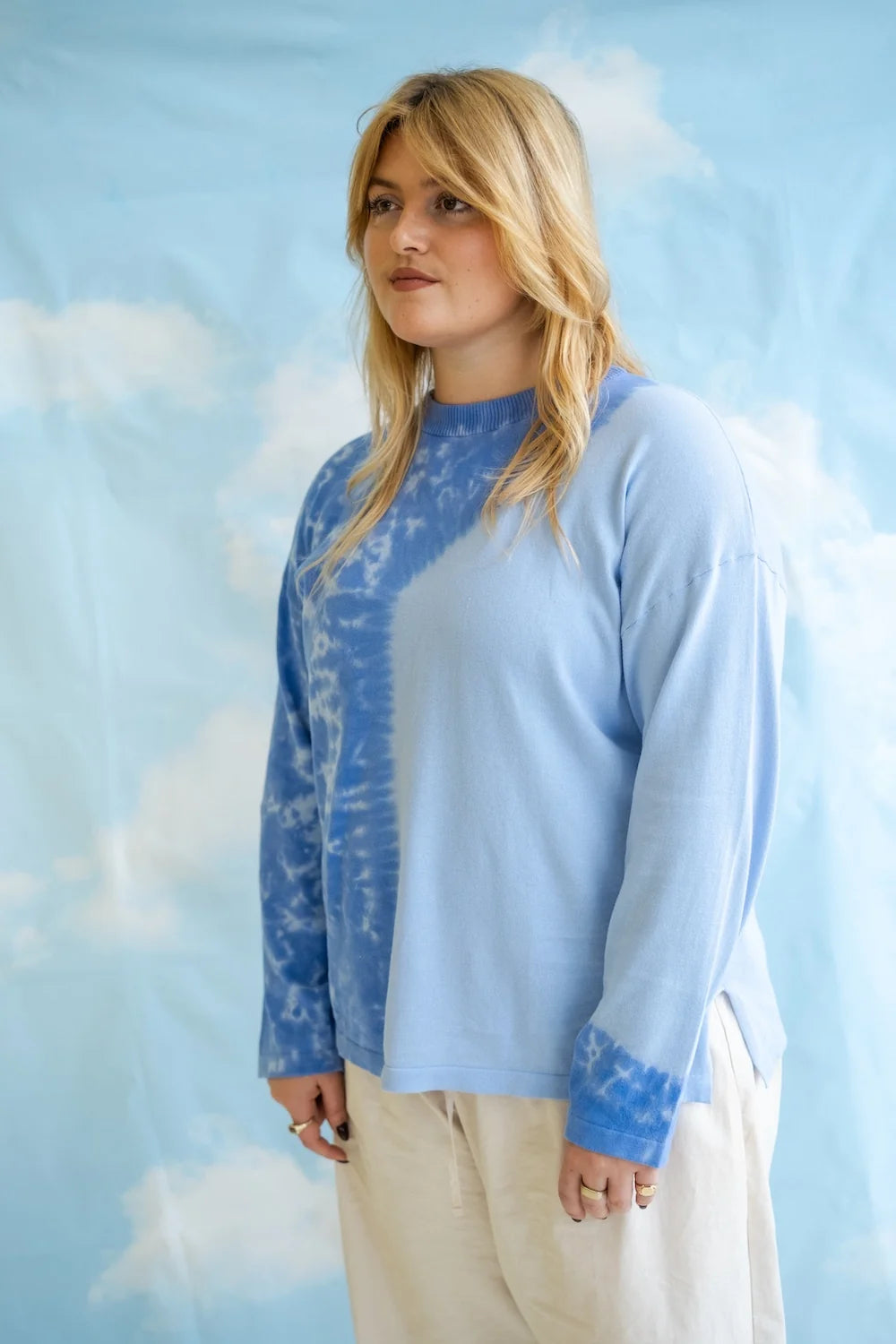 Organic Knitted Tie Dye LS Tee