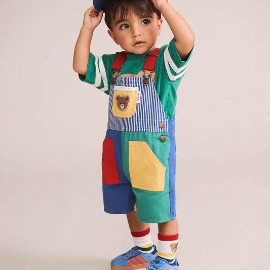 Colour Block Pocket Shortall